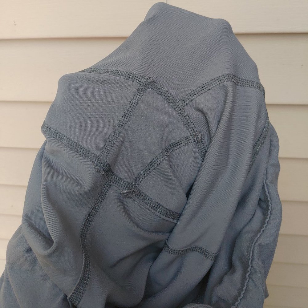 Gray Performance Leggings Side Pockets Solid Gym Fitness Yoga - Picture 8 of 8